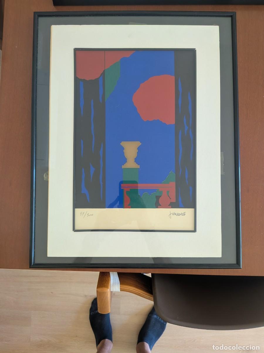 Arte: Serigraf&iacute;a / Litograf&iacute;a abstracta firmada a l&aacute;piz &rdquo;J. Mores&rdquo; - Edici&oacute;n limitada 44/500