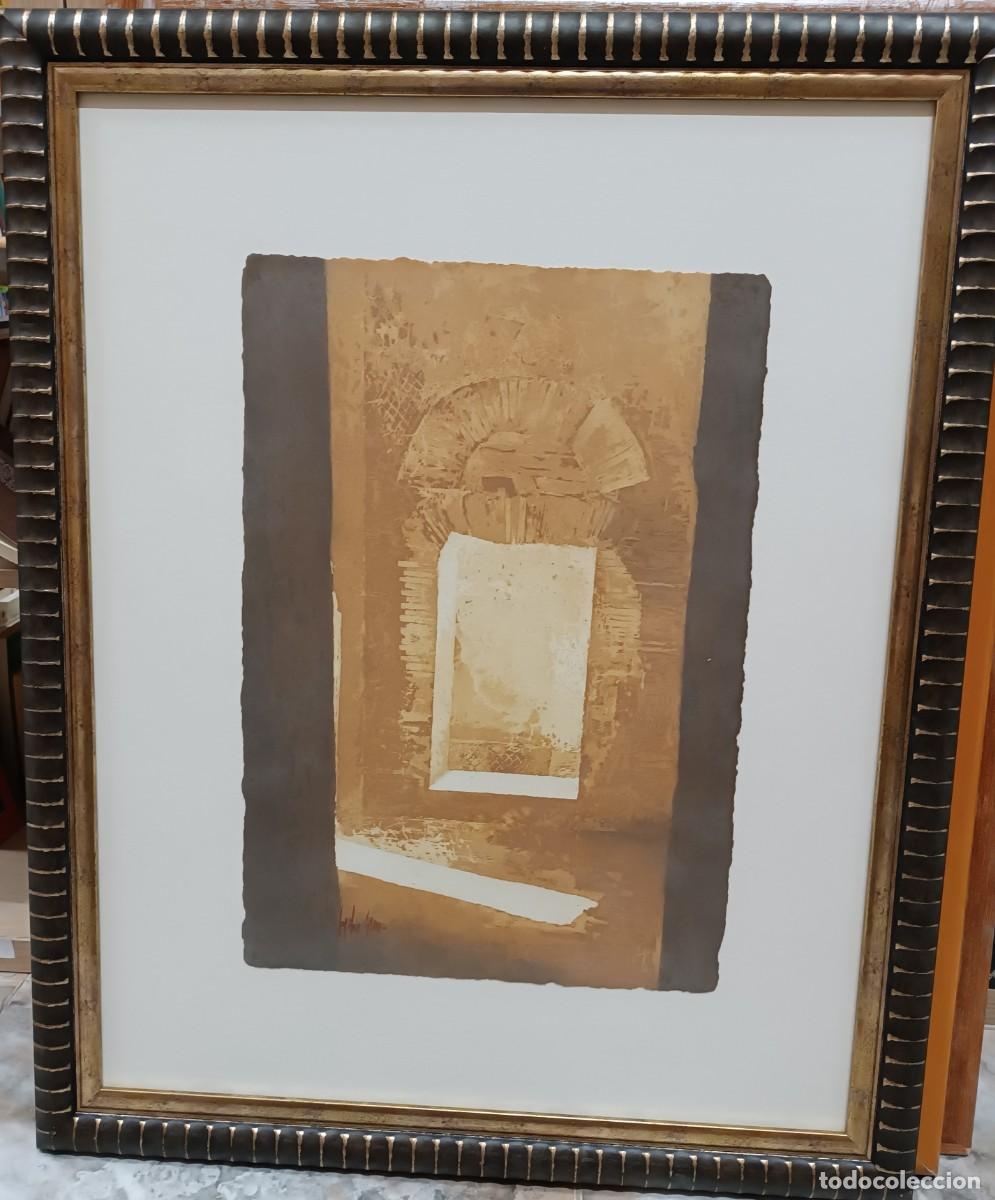 Arte: Litograf&iacute;a de Roma del pintor murciano Pedro Cano 34X50. Marco 63X79