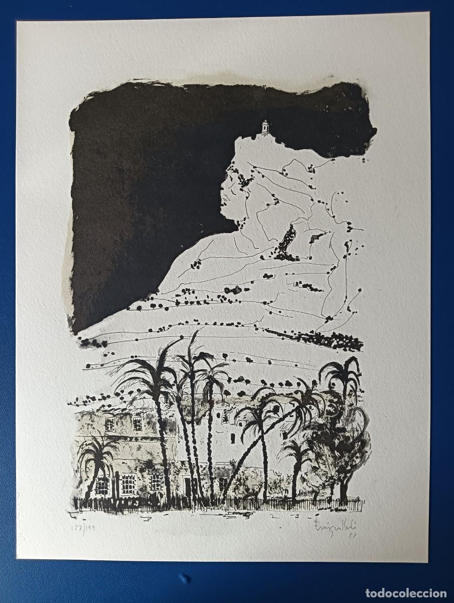 Arte: Enrique Lled&oacute; (Mutxamel Alicante, 1923-2013) litograf&iacute;a 1988 ALICANTE de 45x34 firma l&aacute;piz y 157/199