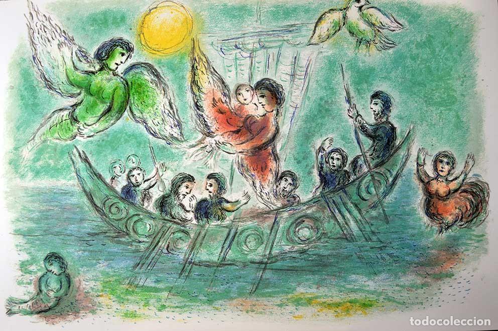 Arte: MARC CHAGALL - Sirenas. 59 x 38 cm