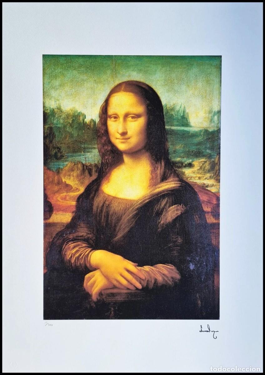 Art: LEONARDO DA VINCI &rdquo;Mona Lisa&rdquo; LITOGRAFIA 70 X 50.CM FIRMADA LIMITED #41/300