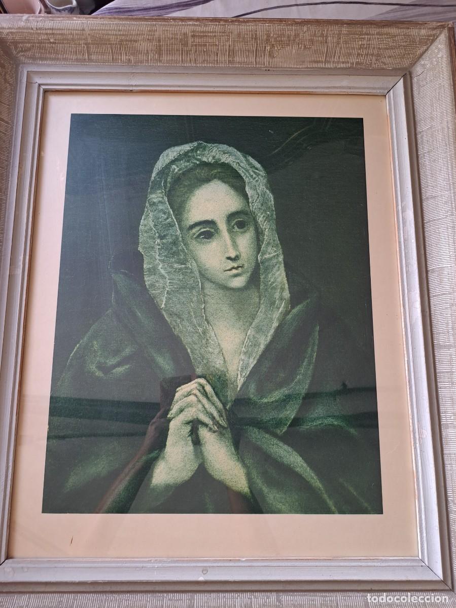 Arte: Mater Dolorosa El Graco, litograf&iacute;a enmarcada, a&ntilde;os 50
