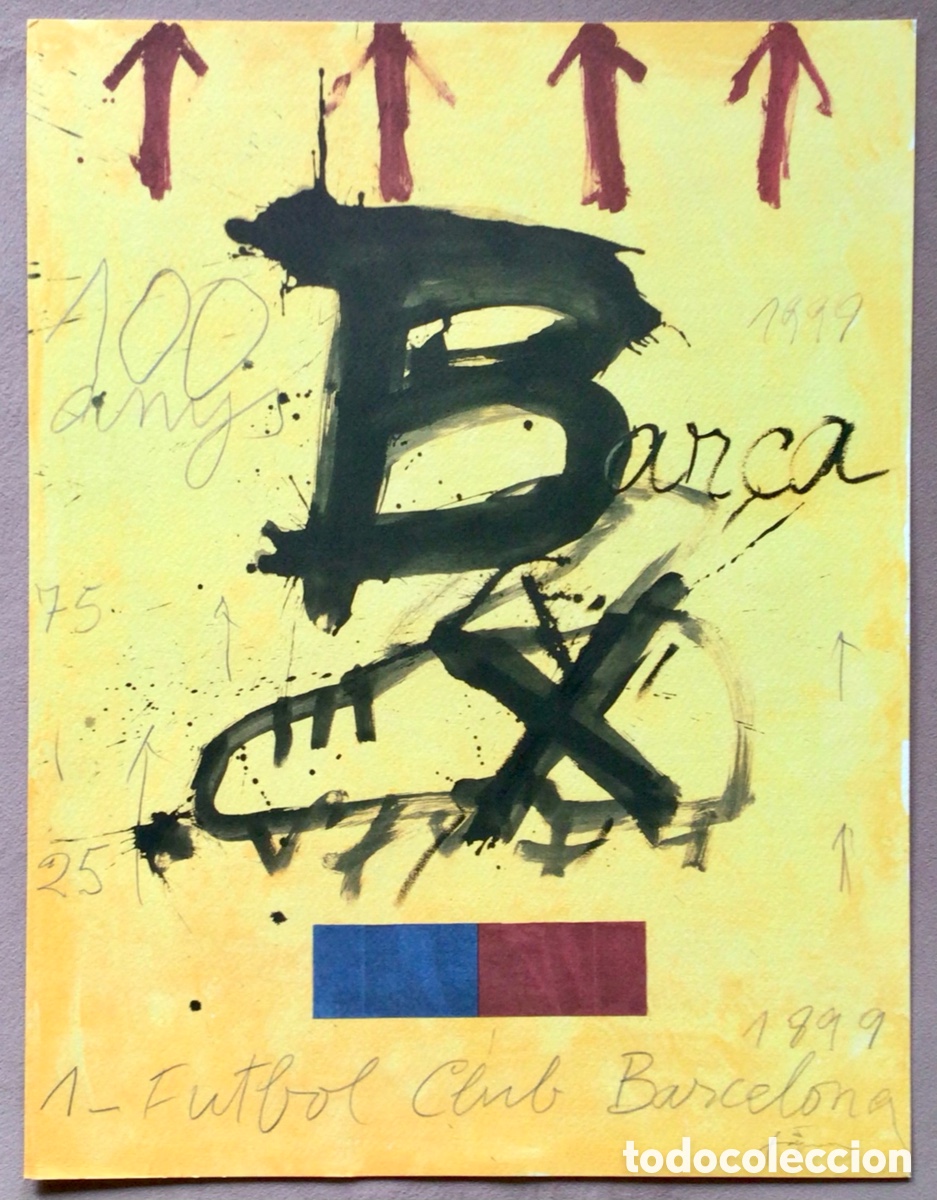 Arte: Litograf&iacute;a Tapies Centenary F.C.Barcelona