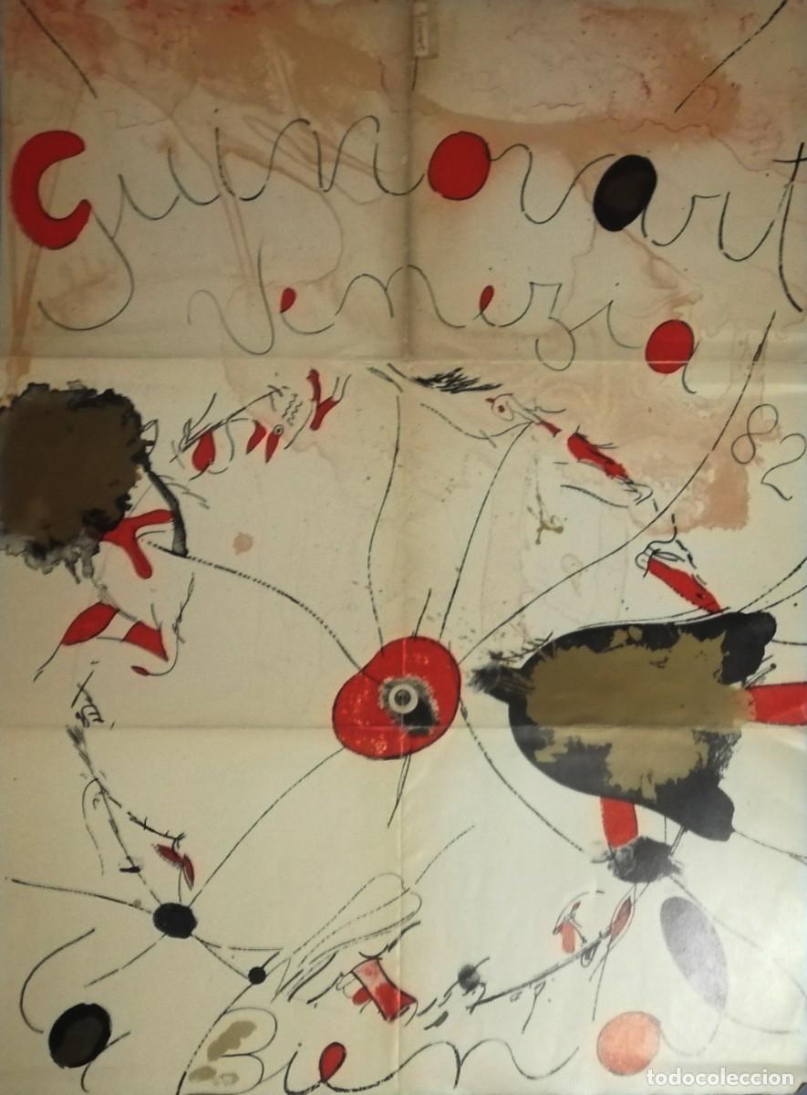 Art: Guinovart, Bienal de Venecia. 1982 firmado a mano