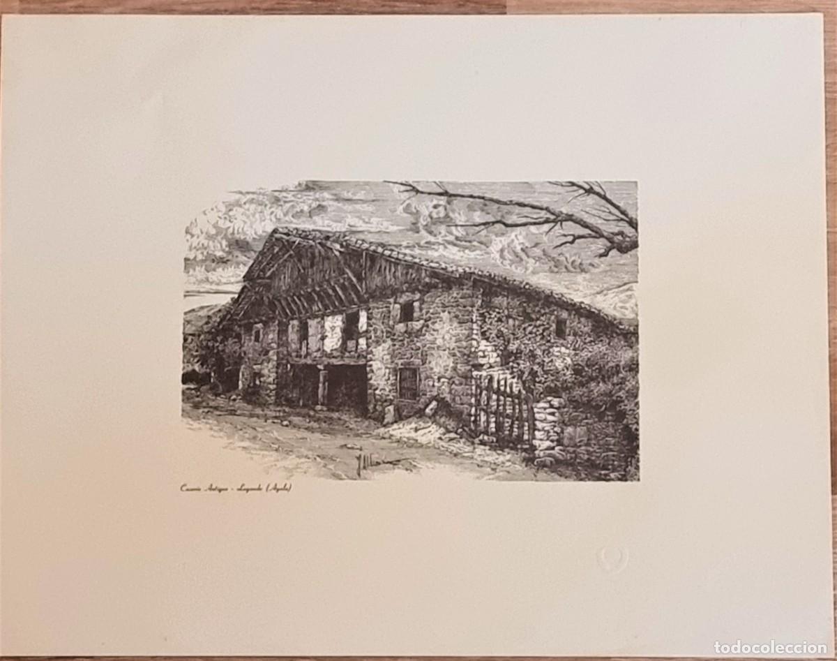 Art: CASER&Iacute;O ANTIGUO - LUYANDO - AYALA (&Aacute;lava). 31x40 cm. DIBUJO de ALDAMA J.