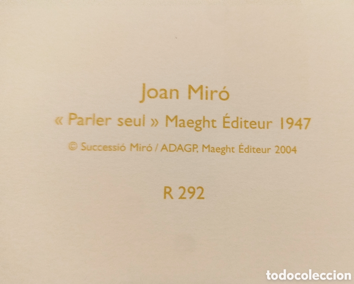 Arte: Litograf&iacute;a Joan Mir&oacute; - Foto 5