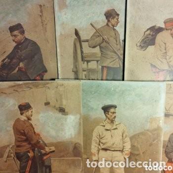 Art: 6 LITOGRAFIAS ANTIGUAS - JOSEP CUSACHS I CUSACHS - CEPILLER&Iacute;A MILITAR