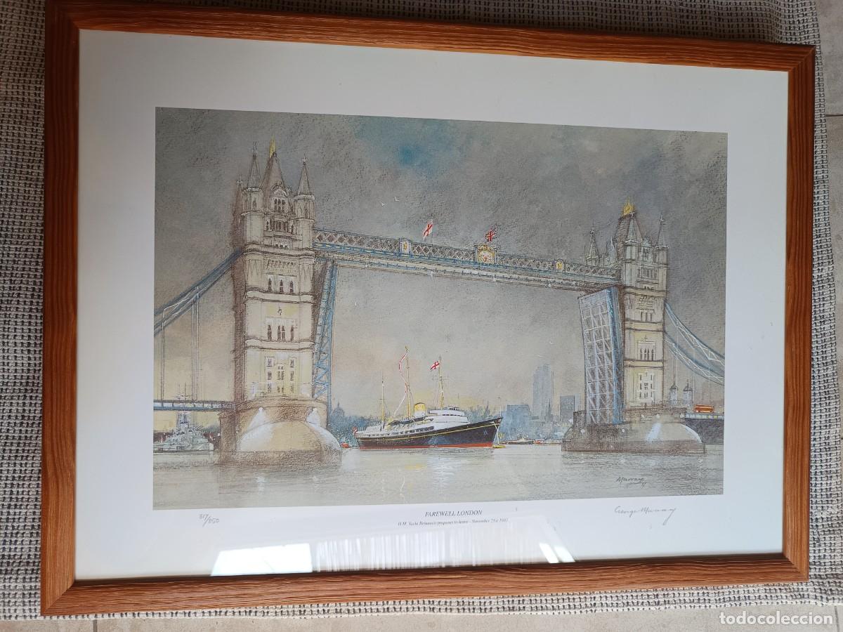 Arte: Litograf&iacute;a color. Puente de Londres. Genge Murray. Numerado.