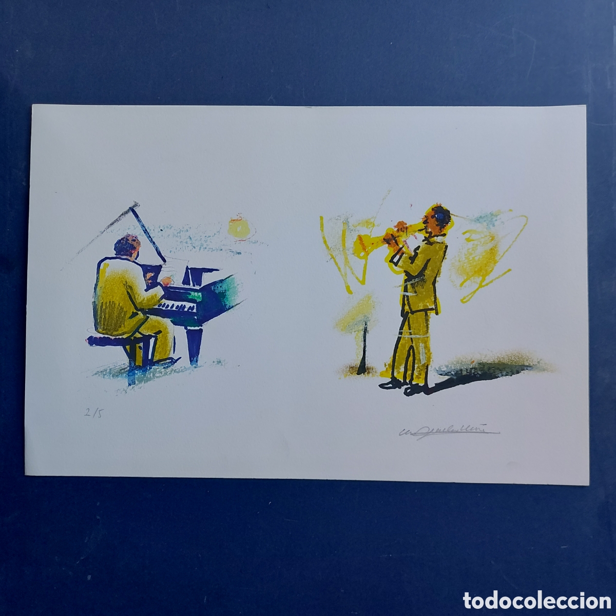 Arte: AGUILAR MOR&Eacute; &rdquo;APUNTE DEL NATURAL MUSICOS&rdquo; LITOGRAFIA