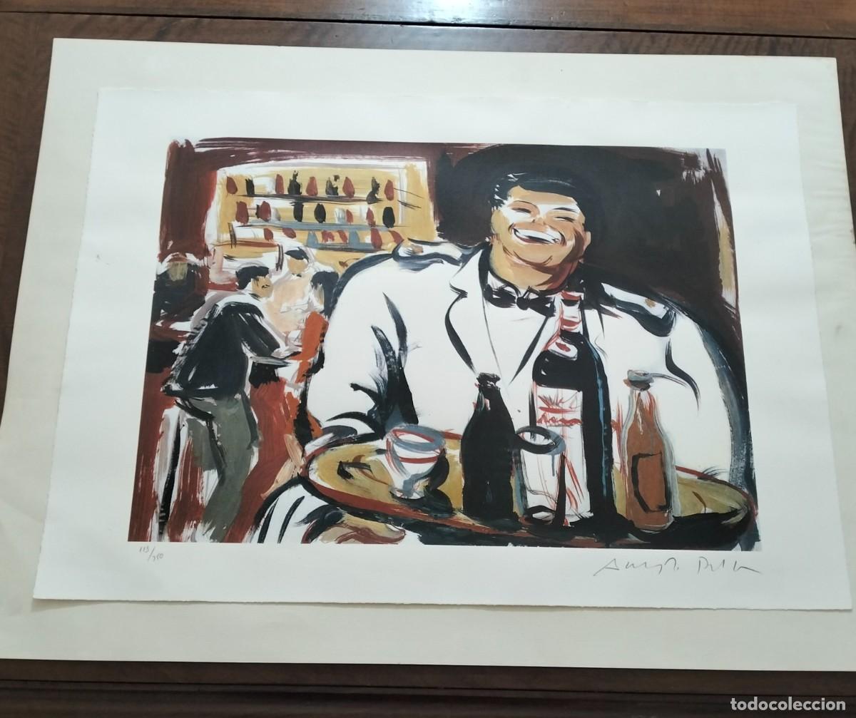 Art: AGUST&Iacute; PUIG PINYOL. EL BARMAN, LITOGRAFIA NUMERADA I FIRMADA A MANO