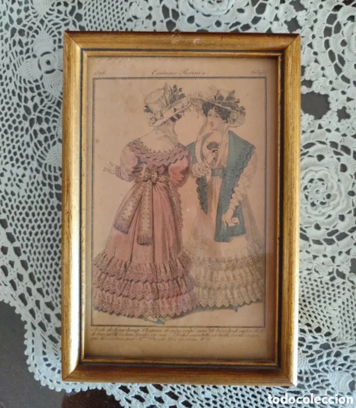 Arte: 4 L&aacute;minas Antiguas Moda Francesa - Foto 5