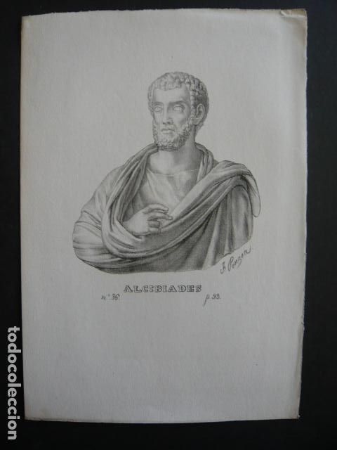 Arte: ALCIBIADES LITOGRAFIA HACIA 1850 F. PONZOA 14,5 X 22 CMTS