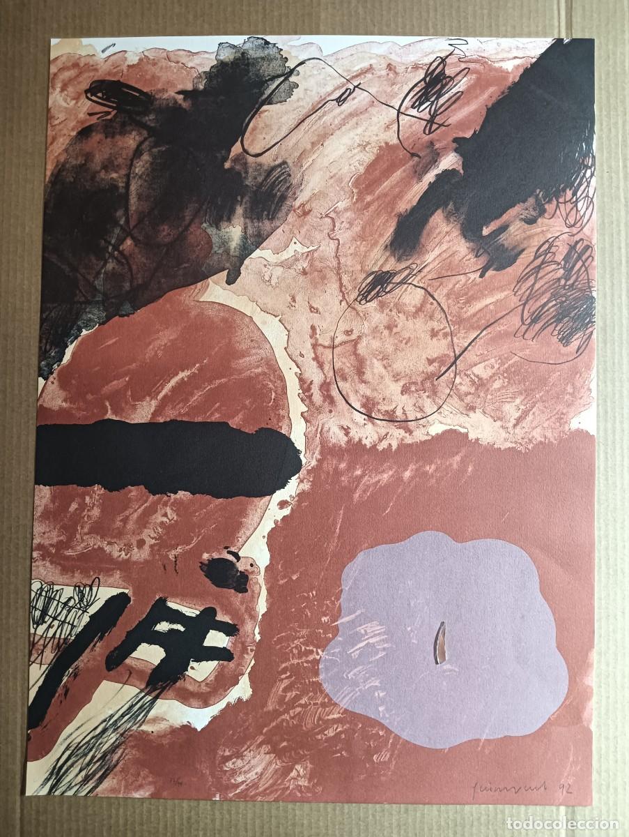 Arte: Josep Guinovart i Bertran (Barcelona 1927&ndash;2007) litograf&iacute;a 1992 de 75x55cms firmada mano y num/99