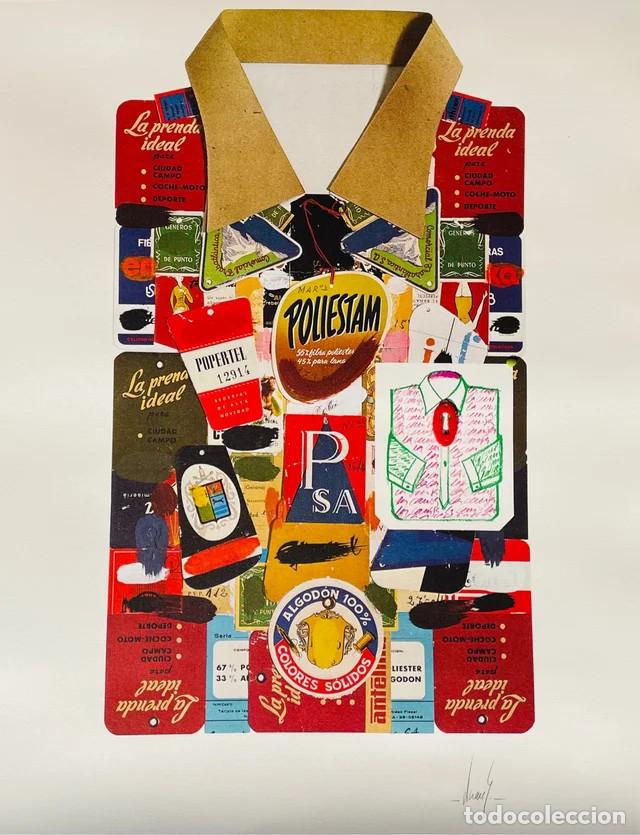 Arte: PEP DURAN - Litograf&iacute;a con collage, 1987