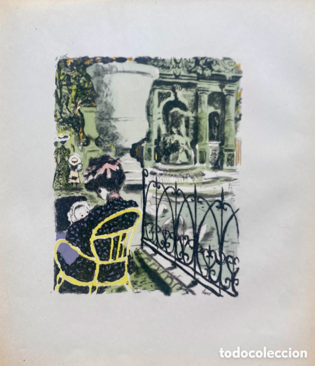 Arte: Litograf&iacute;a antigua Anton&iacute; Clav&eacute; - Foto 2