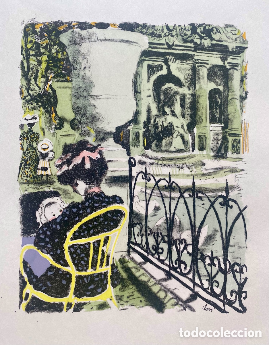 Arte: Litograf&iacute;a antigua Anton&iacute; Clav&eacute; - Foto 3