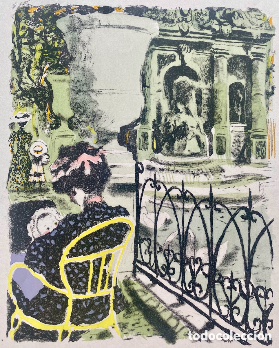Arte: Litograf&iacute;a antigua Anton&iacute; Clav&eacute; - Foto 4