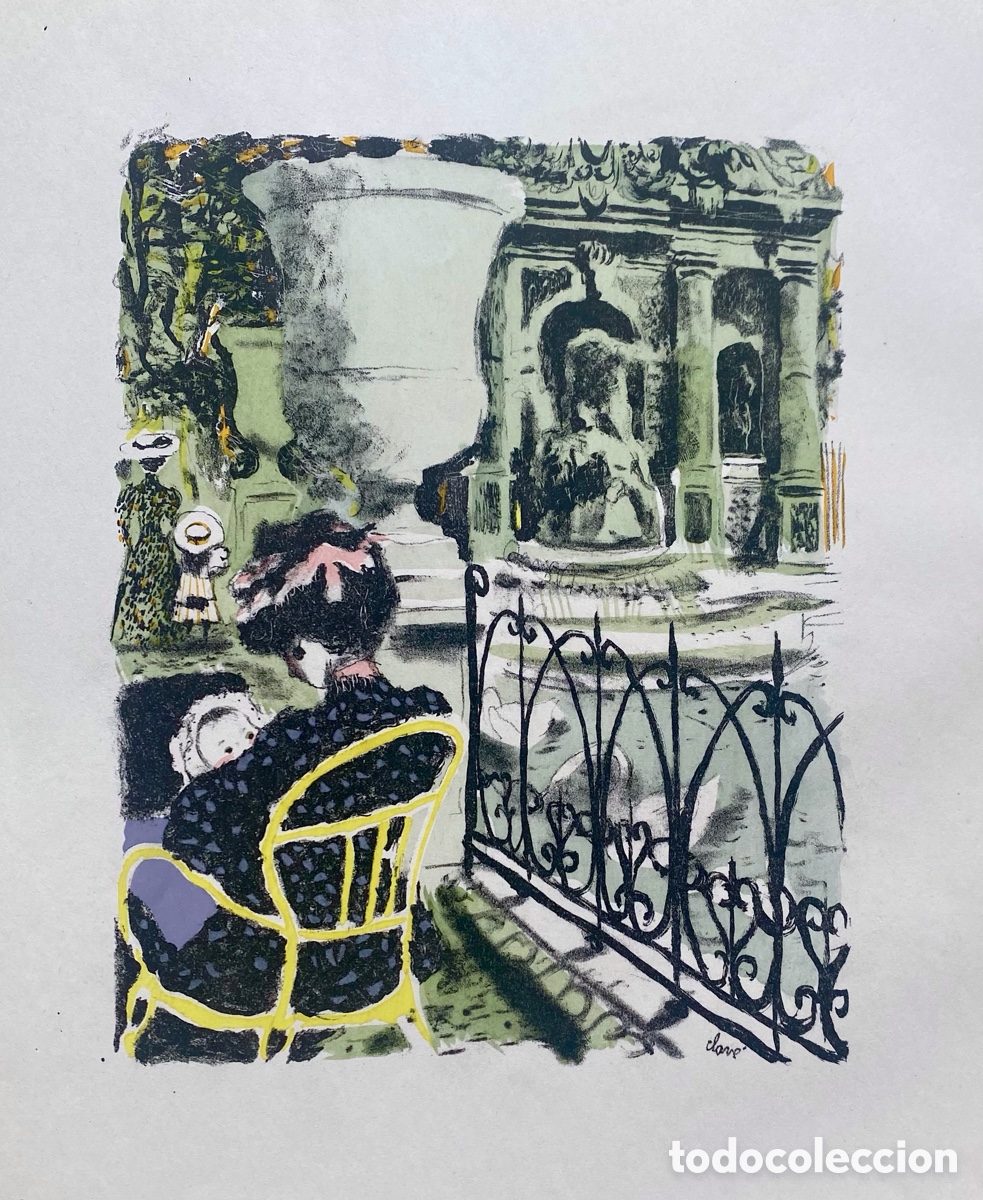 Arte: Litograf&iacute;a antigua Anton&iacute; Clav&eacute; - Foto 6