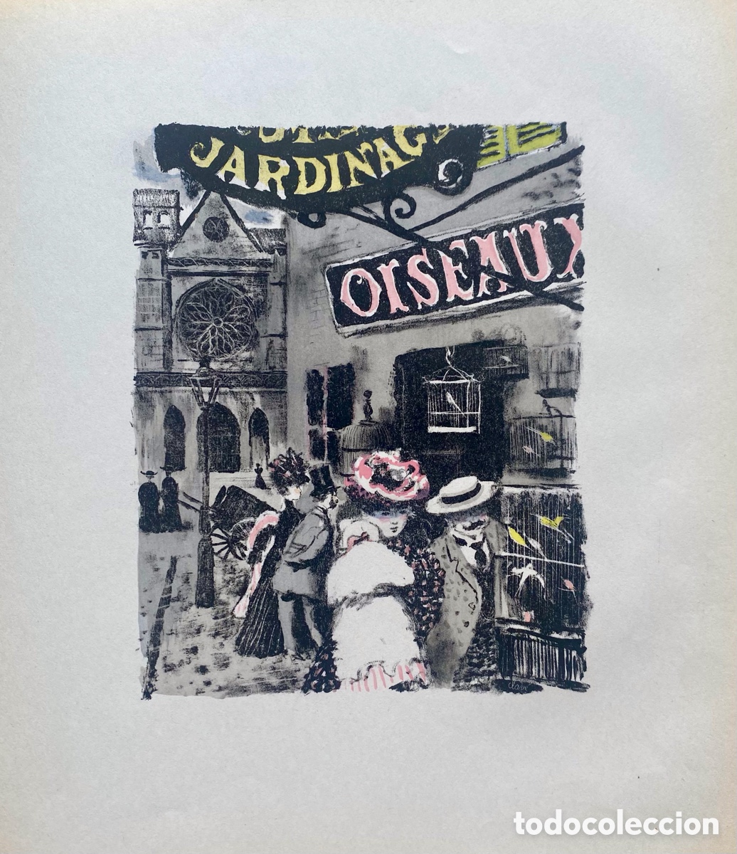 Arte: Litograf&iacute;a antigua Anton&iacute; Clav&eacute; - Foto 3