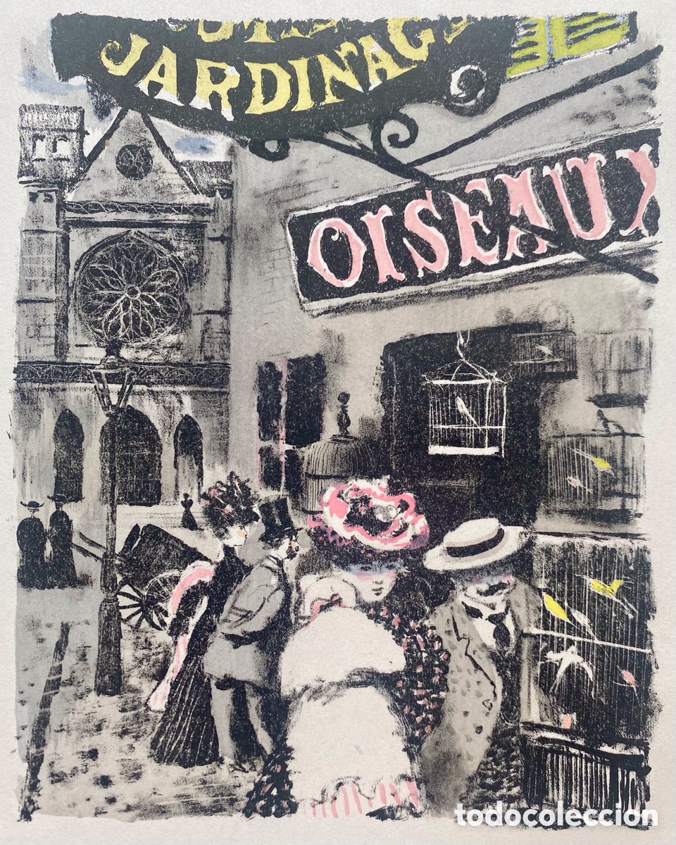 Arte: Litograf&iacute;a antigua Anton&iacute; Clav&eacute; - Foto 4