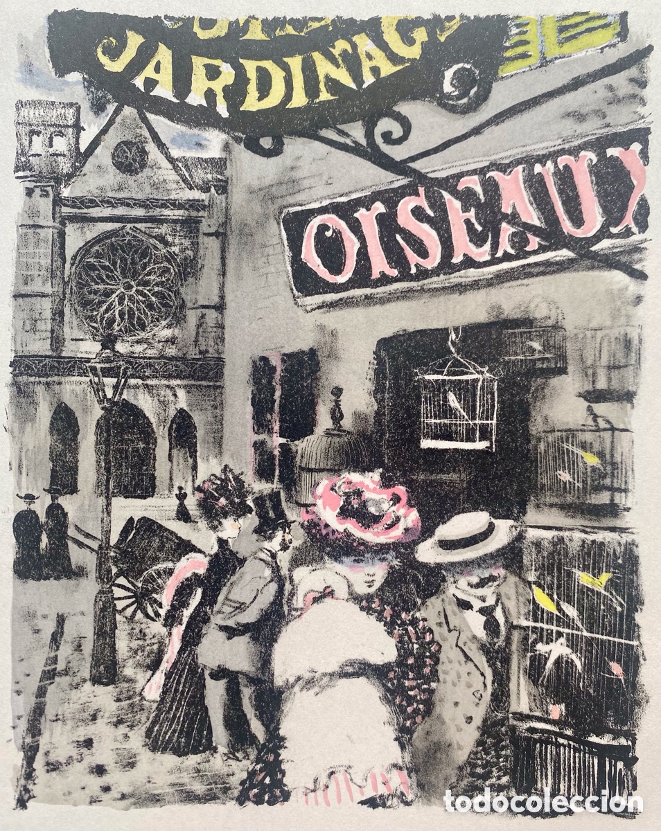 Arte: Litograf&iacute;a antigua Anton&iacute; Clav&eacute; - Foto 5