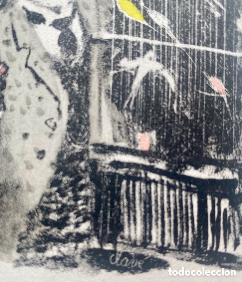 Arte: Litograf&iacute;a antigua Anton&iacute; Clav&eacute; - Foto 6
