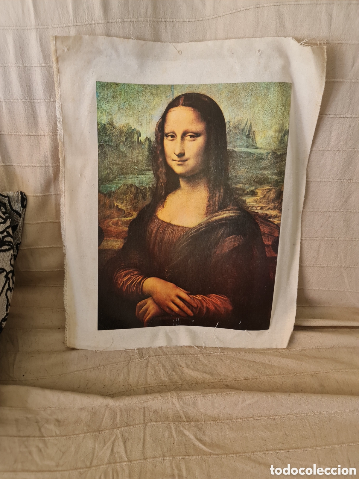 Arte: Lienzo textil Mona Lisa (46 x 31 cm) &ndash; Ideal para decoraci&oacute;n o enmarcado