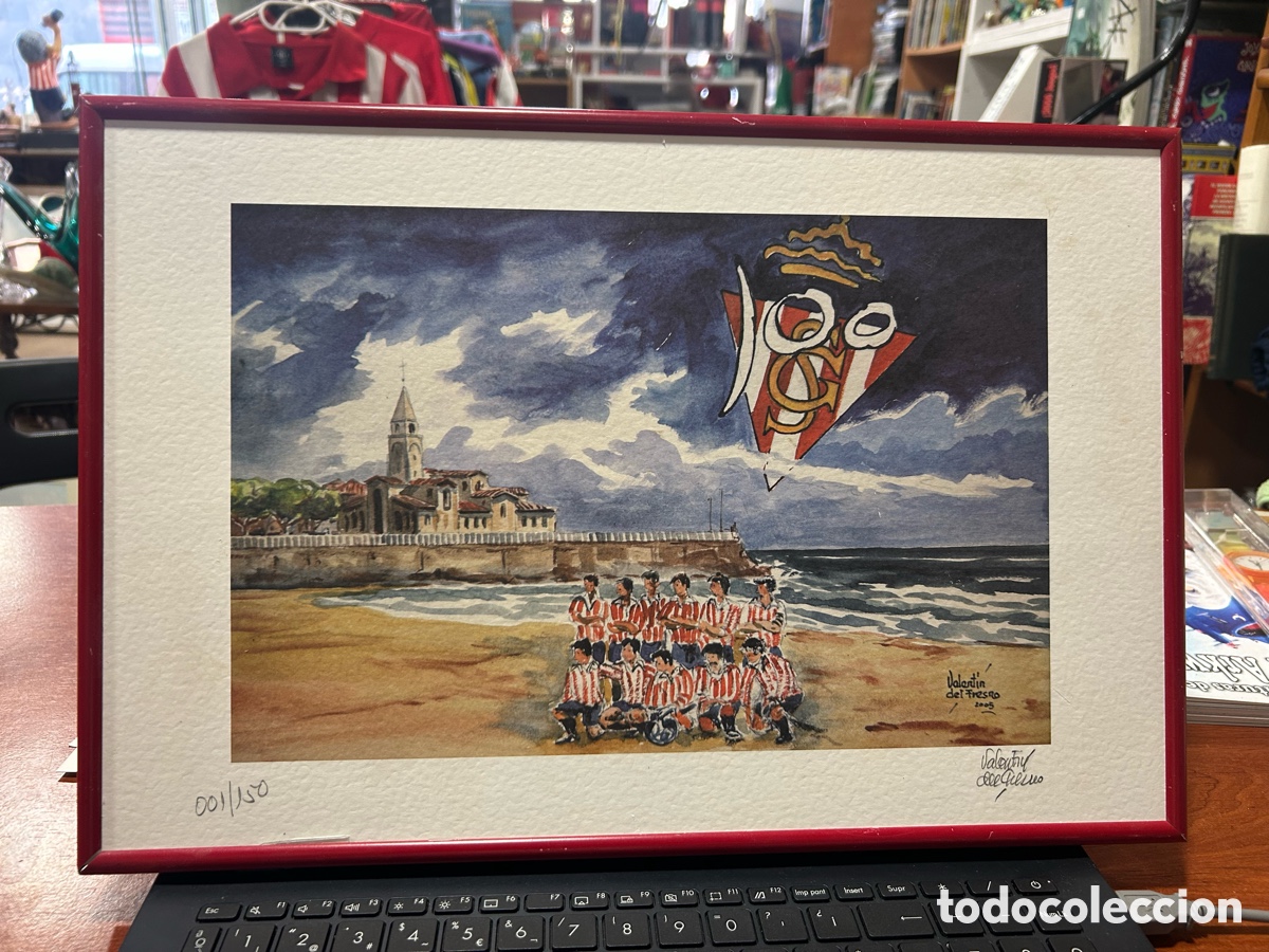 Arte: Litograf&iacute;a 001/150 Sporting dr Gij&oacute;n por Valentin de fresno
