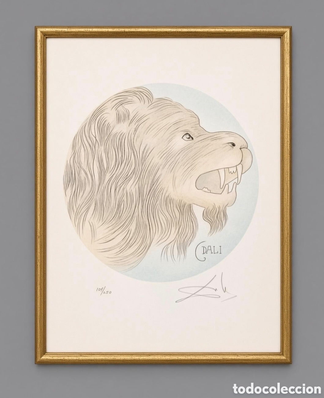 Arte: litograf&iacute;a de la serie de Salvador Dal&iacute;: zodiaco LEO firmado a lapiz 104/250
