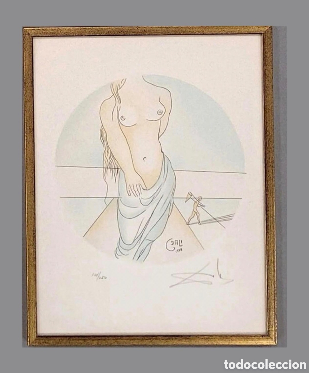 Arte: litograf&iacute;a de la serie de Salvador Dal&iacute;: zodiaco ESCORPIO firmado a lapiz 104/250