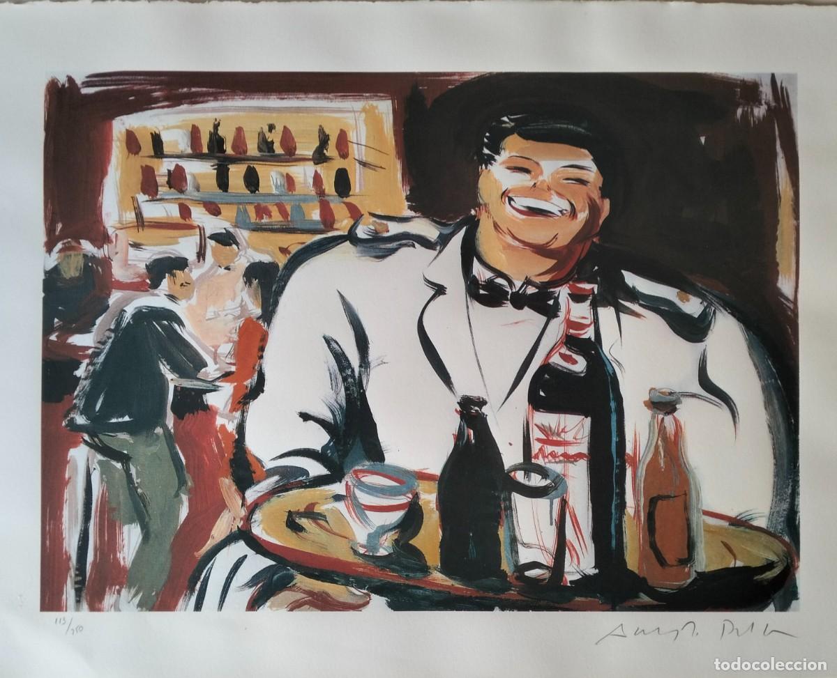 Art: AGUST&Iacute; PUIG PINYOL. EL BARMAN, LITOGRAFIA NUMERADA I FIRMADA A MANO