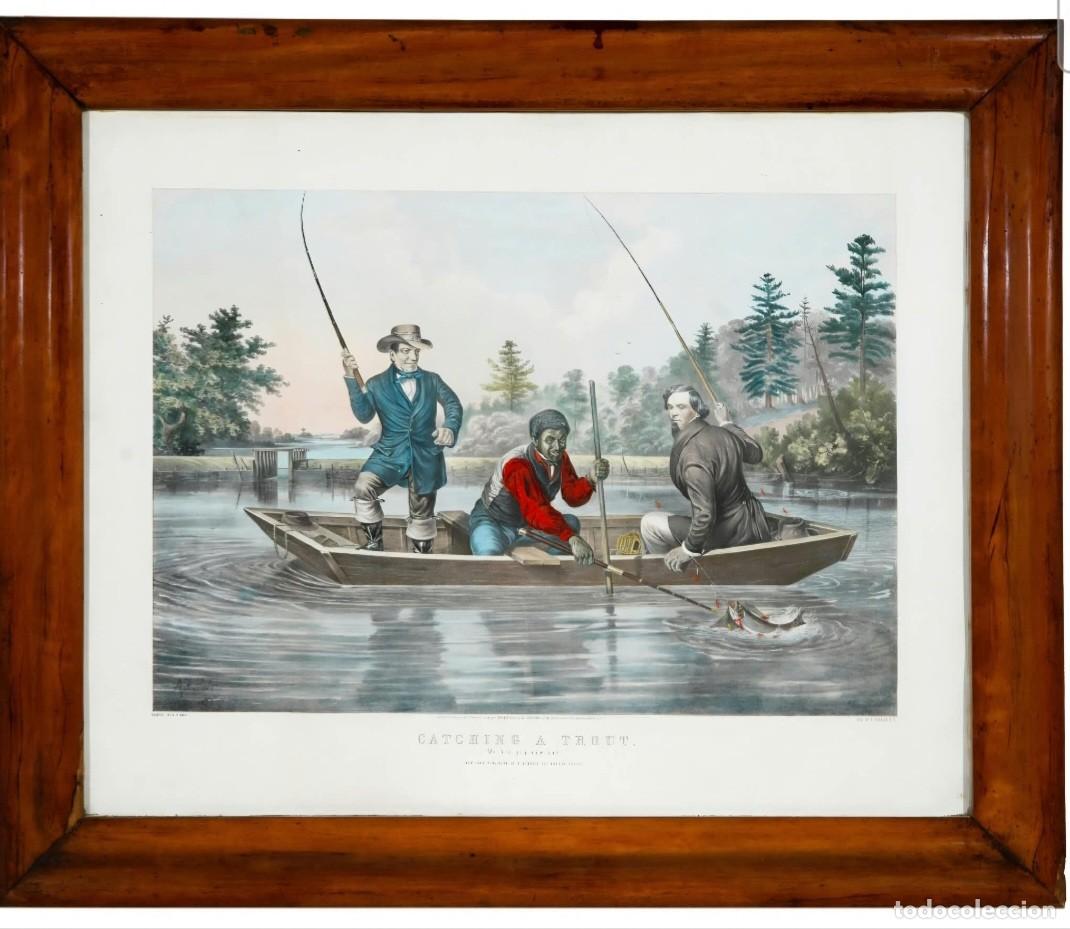 Arte: &rdquo;Currier & Ives&rdquo; After A.F. Tait. Litograf&iacute;a original coloreada a mano. A&ntilde;o 1854.