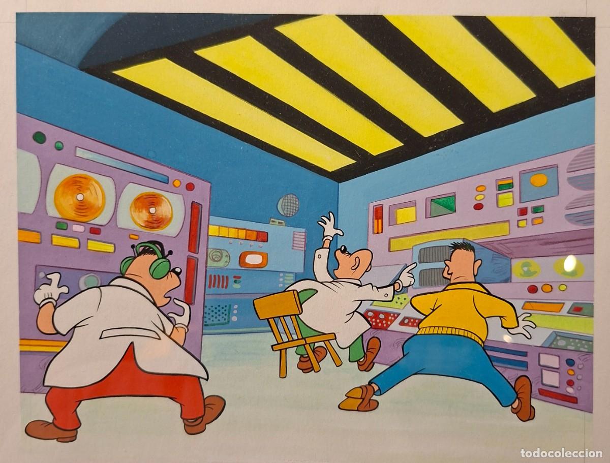 Arte: Litografia prueba de autor numerada del comic Base Lunar de Disney - Foto 3