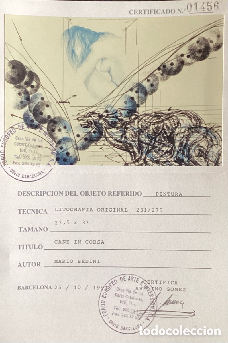 Arte: CANE IN CORSA DE MARIO BEDINI - Foto 2