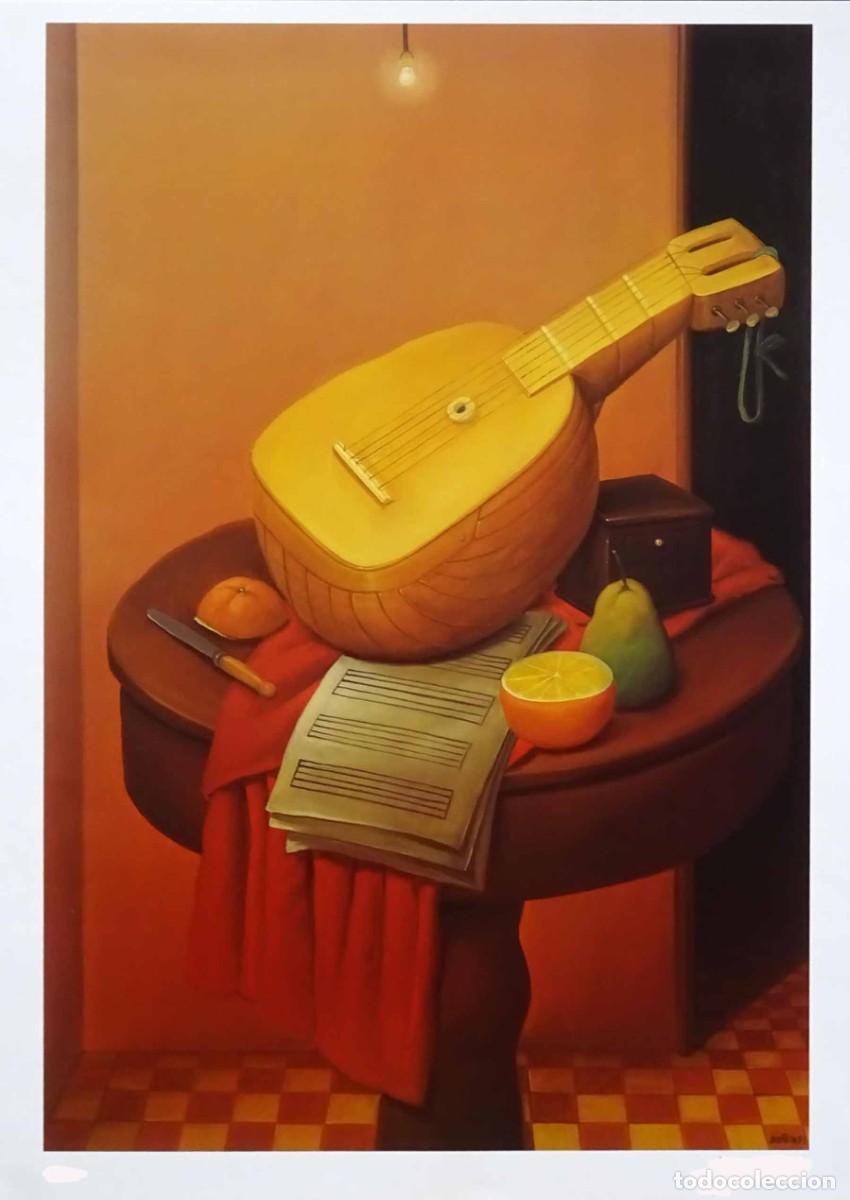 Art: FERNANDO BOTERO - La mandlina. Litografia offset . 59 x 49 cm