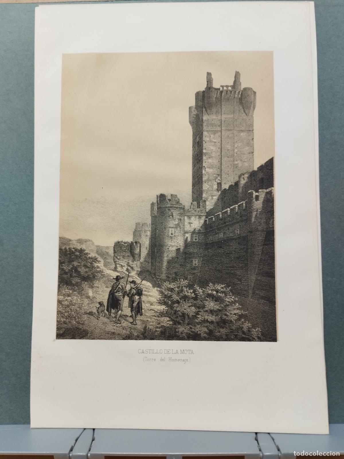 Arte: BZB LITOGRAFIA DE S. YSLA. S. XIX. CASTILLO DE LA MOTA. MEDINA DEL CAMPO. LEER DESCRIPCION
