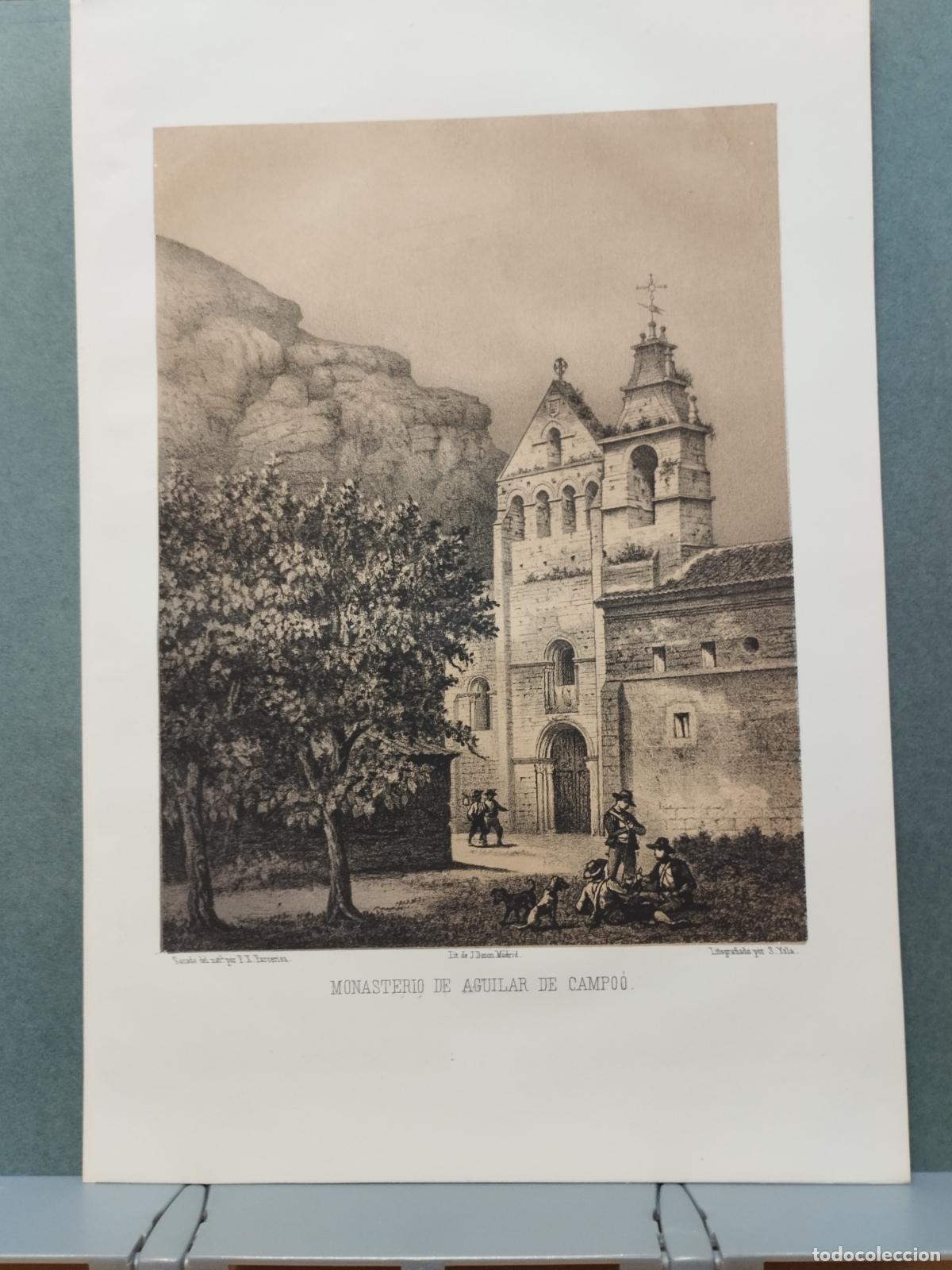 Arte: BZB LITOGRAFIA DE S. YSLA. S.XIX. MONASTERIO DE AGUILAR DE CAMPO&Oacute;.