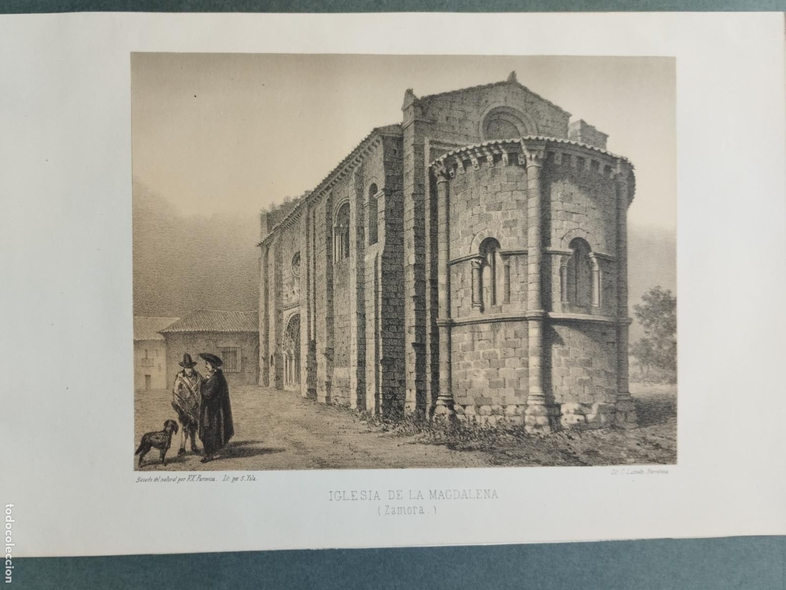 Arte: BZB LITOGRAFIA DE S. YSLA. S.XIX. IGLESIA DE LA MAGDALENA. ZAMORA.