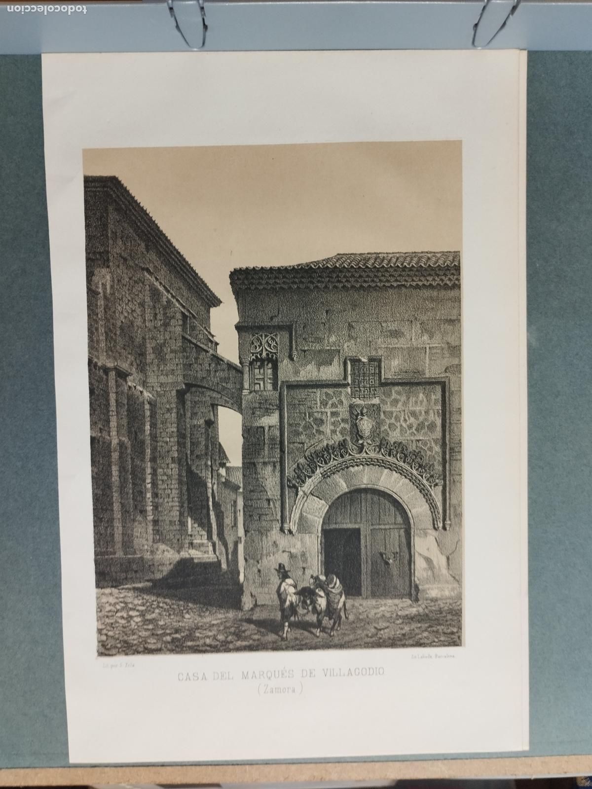Arte: BZB LITOGRAFIA DE S. YSLA. S.XIX. CASA DEL MARQUES DE VILLAGODIO. ZAMORA.