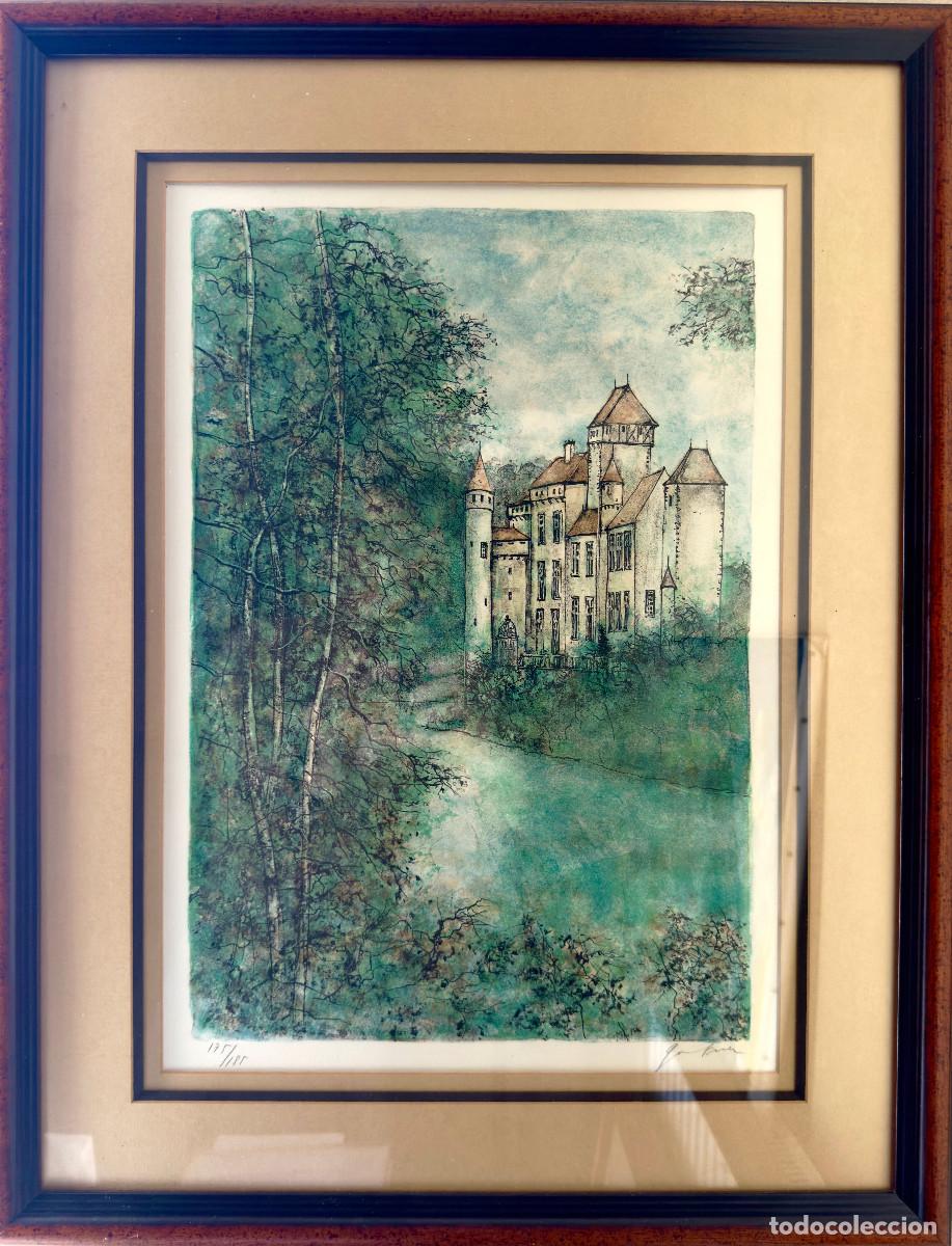 Arte: Bernard GANTNER &ndash; Le Ch&acirc;teau de Clairon &ndash; Lithographie sign&eacute;e 175/185 &ndash; Encadr&eacute;e