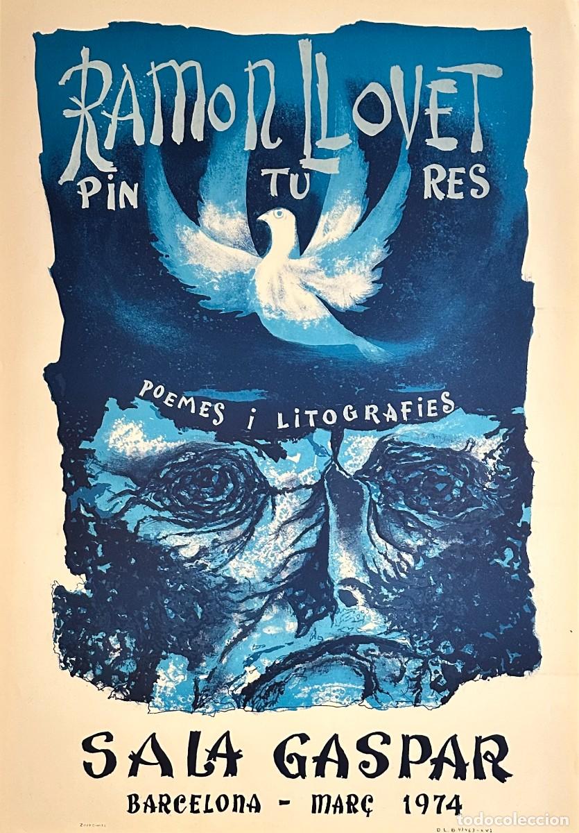 Arte: RAMON LLOVET- CARTEL ORIGINAL EXPOSICI&Oacute;N SALA GASPAR | 1974