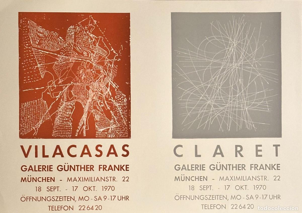 Arte: VILACASAS/CLARET - CARTEL EXPOSICI&Oacute;N GALER&Iacute;A G&Uuml;NTHER FRANKE |1970