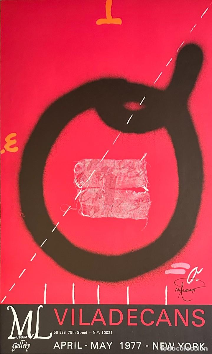 Arte: JOAN PERE VILADECANS - CARTEL ORIGINAL EXPOSICI&Oacute;N MUSEUM GALLERY, NEW YORK | 1977