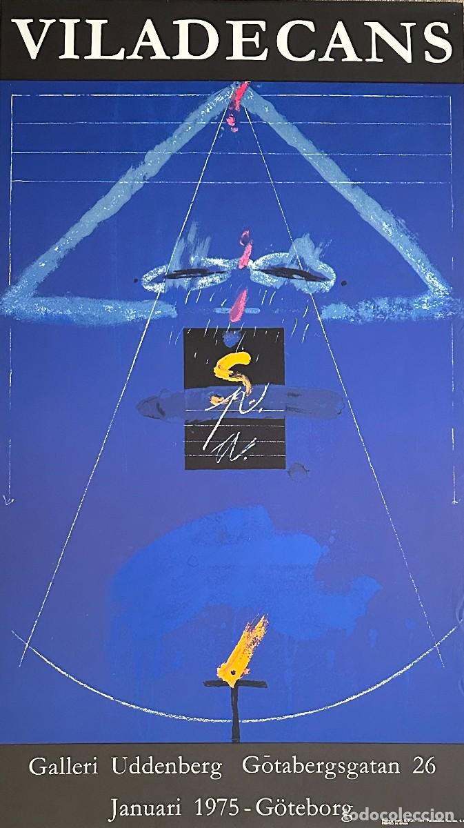 Arte: VILADECANS -CARTEL ORIGINAL EXPOSICI&Oacute;N GALERIA - GALLERI UDDENBERG, GOTTEMBURG 1975