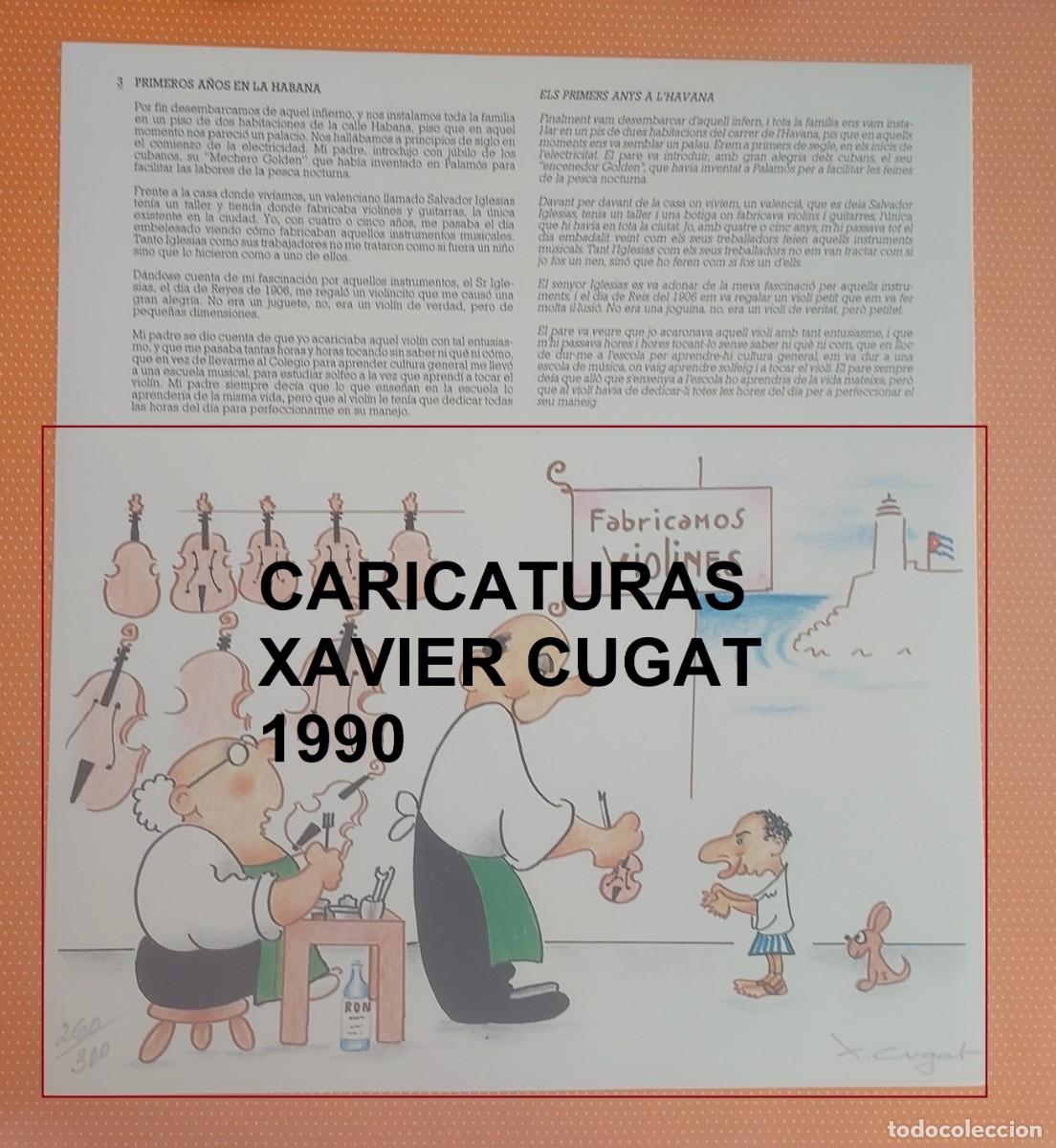 Arte: LITOGRAF&Iacute;A DE XAVIER CUGAT FIRMADA A MANO &rdquo;Primeros a&ntilde;os en La Habana&rdquo;