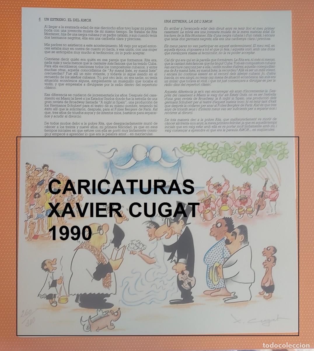 Arte: LITOGRAF&Iacute;A DE XAVIER CUGAT FIRMADA A MANO &rdquo;Un estreno, es del amor&rdquo;