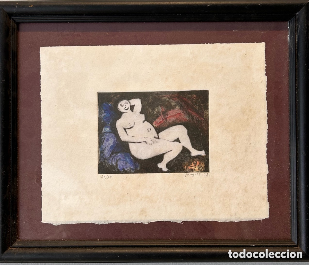 Arte: Juan Daniel Dom&iacute;nguez &ldquo;Progreso&rdquo; &ndash; Desnudo femenino &ndash; Obra gr&aacute;fica 28/30 &ndash; 1993