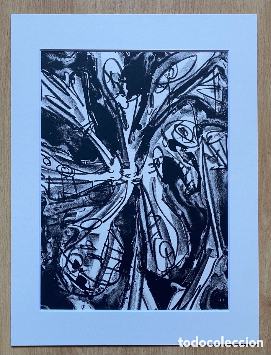 Arte: Litograf&iacute;a Antonio Saura 1988 Kafka