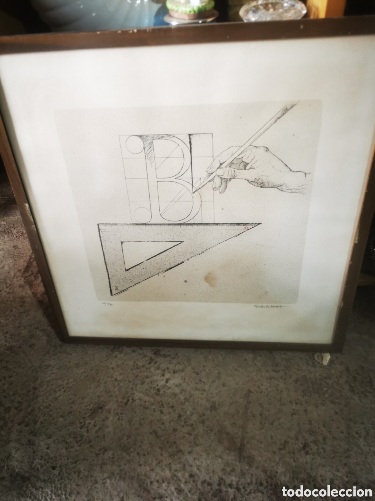 Art: Litografia firmada Subirachs 38 cm 36 cm numerada
