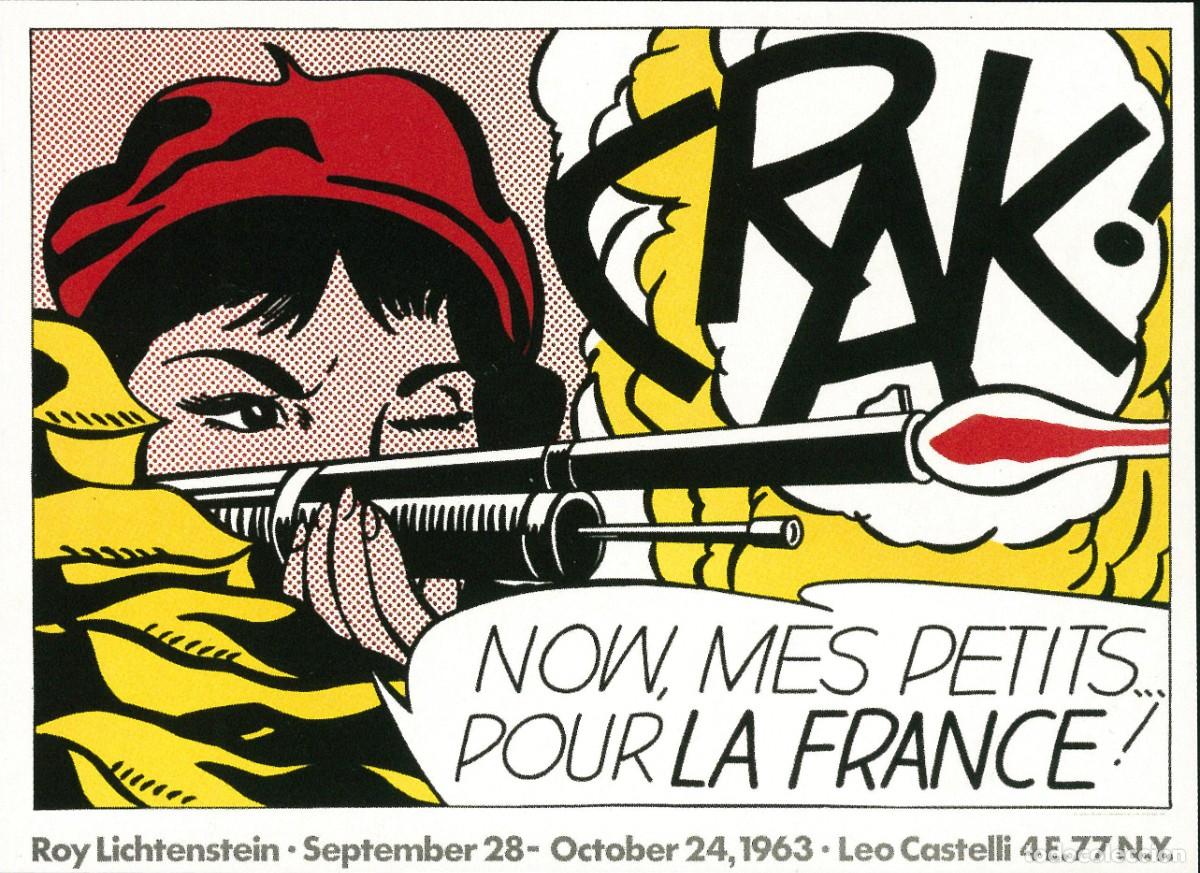 Art: Crack. 1990. Roy Lichtenstein. Offset Litograph. 53 x 71,7 cm